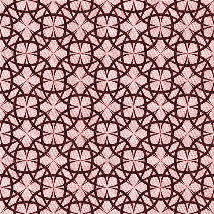 Round Patterned Pink Rug, pat2142rd