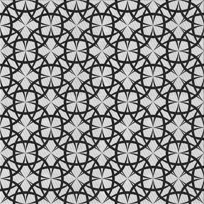 Square Patterned Platinum Gray Novelty Rug, pat2142