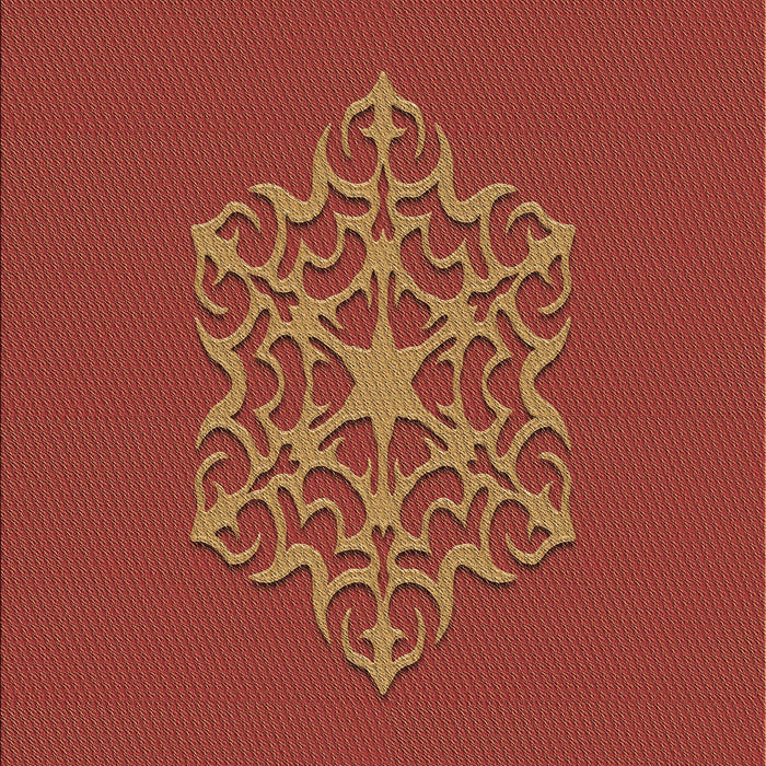 Patterned Red Rug, pat2143brn