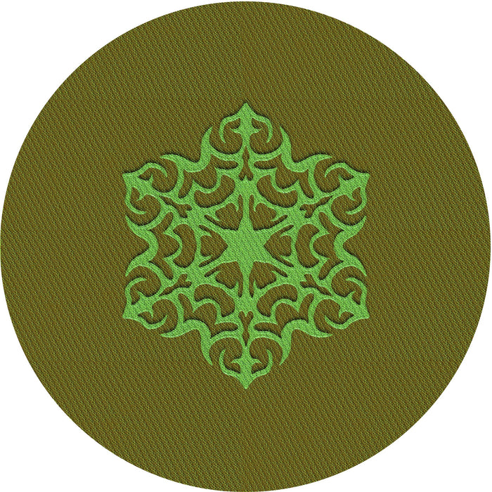 Square Patterned Sepia Brown Rug, pat2143grn