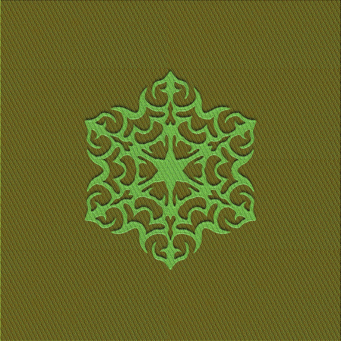 Round Patterned Sepia Brown Rug, pat2143grn