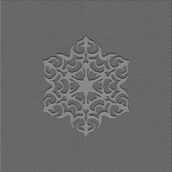 Round Patterned Gray Rug, pat2143gry