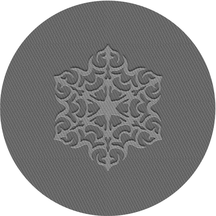 Square Patterned Gray Rug, pat2143gry