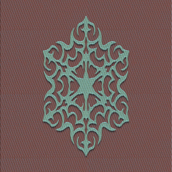 Patterned Red Brown Rug, pat2143lblu