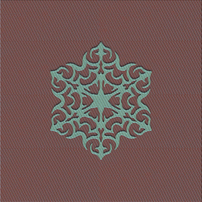 Round Patterned Red Brown Rug, pat2143lblu