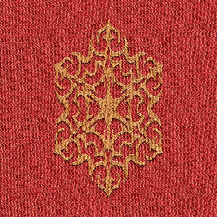 Patterned Scarlet Red Rug, pat2143org