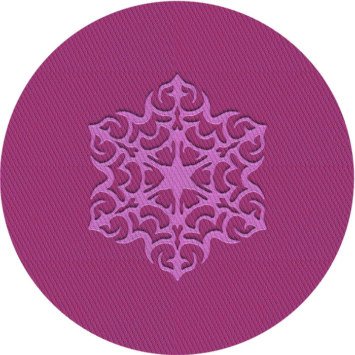 Square Patterned Neon Pink Rug, pat2143pur