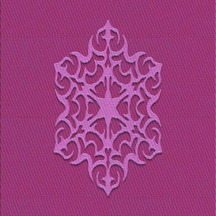 Patterned Neon Pink Rug, pat2143pur