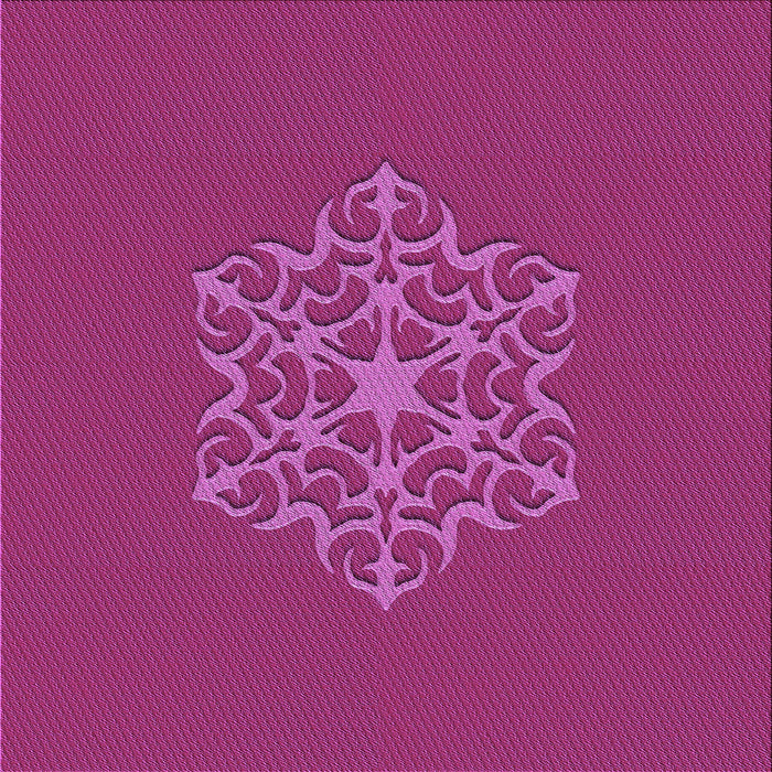 Round Patterned Neon Pink Rug, pat2143pur