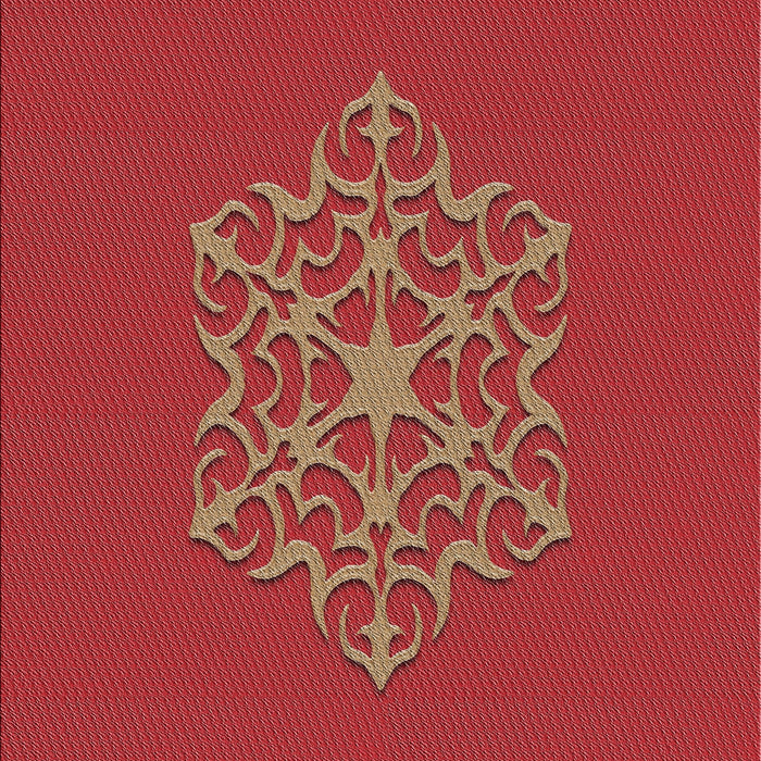 Patterned Orange Novelty Rug, pat2143