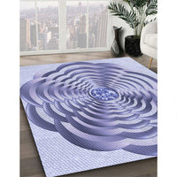 Patterned Slate Blue Rug, pat2144blu