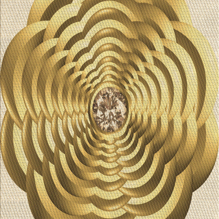 Patterned Dark Bisque Brown Rug, pat2144brn