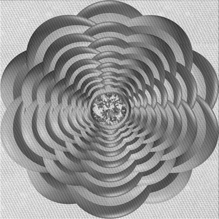 Round Machine Washable Transitional Ash Gray Rug, wshpat2144gry