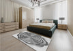 Patterned Ash Gray Rug in a Bedroom, pat2144gry