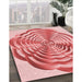 Machine Washable Transitional Pink Rug in a Family Room, wshpat2144rd