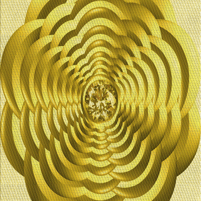 Patterned Bold Yellow Rug, pat2144yw