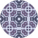 Square Patterned Purple Haze Purple Rug, pat2145blu