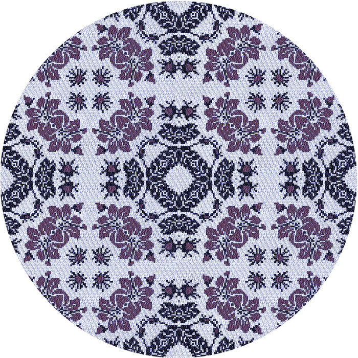 Square Machine Washable Transitional Purple Haze Purple Rug in a Living Room, wshpat2145blu