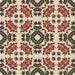 Round Patterned Red Brown Rug, pat2145brn