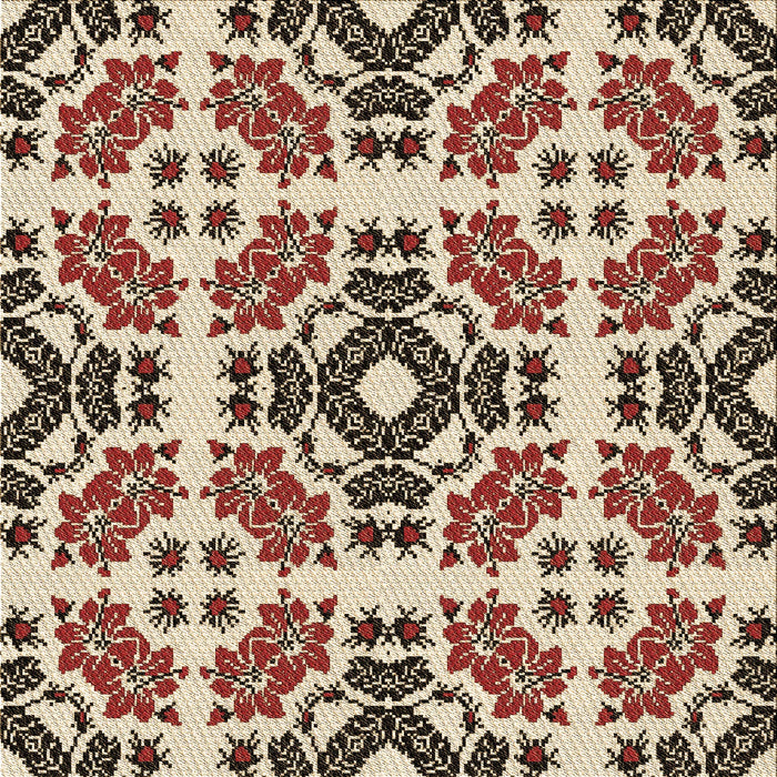 Round Machine Washable Transitional Red Brown Rug, wshpat2145brn