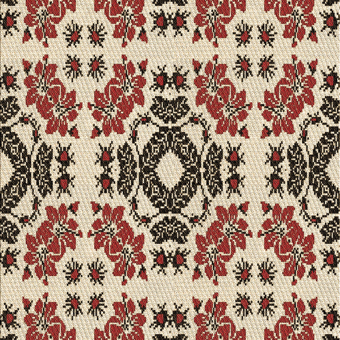 Patterned Red Brown Rug, pat2145brn