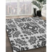 Machine Washable Transitional Black Rug in a Family Room, wshpat2145gry