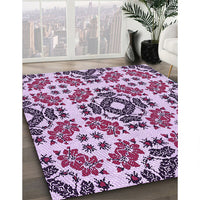 Patterned Blossom Pink Rug, pat2145pur