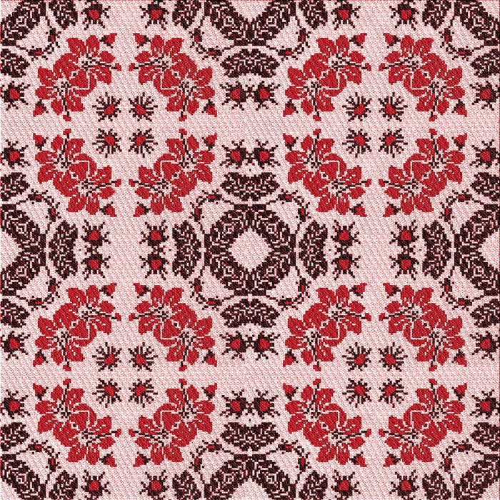 Round Machine Washable Transitional Deep Rose Pink Rug, wshpat2145rd