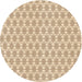 Square Patterned Bronze Brown Rug, pat2146org