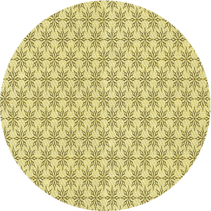 Square Patterned Dark Golden Brown Rug, pat2146yw