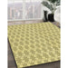 Patterned Dark Golden Brown Rug in Family Room, pat2146yw