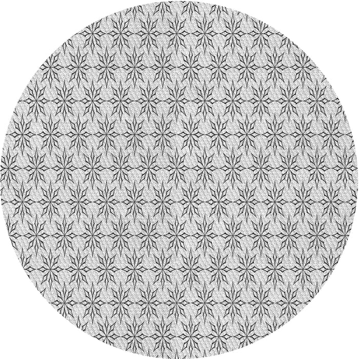 Square Machine Washable Transitional White Smoke Rug, wshpat2146