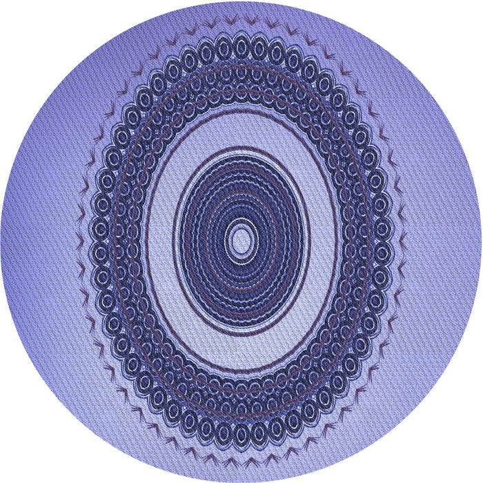 Square Patterned Deep Periwinkle Purple Rug, pat2147blu