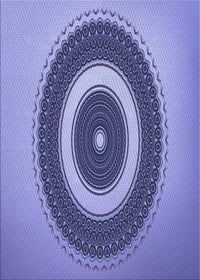 Machine Washable Transitional Deep Periwinkle Purple Rug, wshpat2147blu