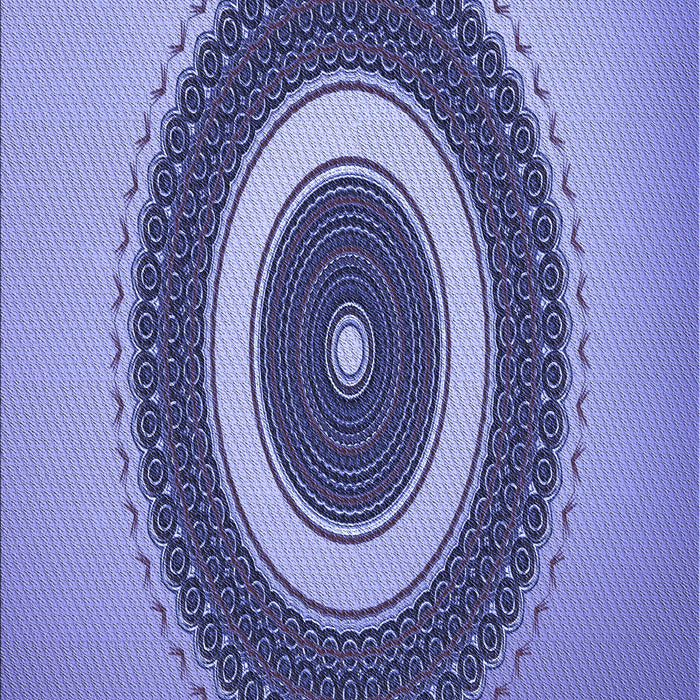 Patterned Deep Periwinkle Purple Rug, pat2147blu