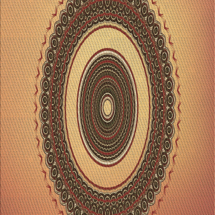Patterned Mahogany Brown Rug, pat2147brn