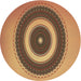 Square Patterned Mahogany Brown Rug, pat2147brn