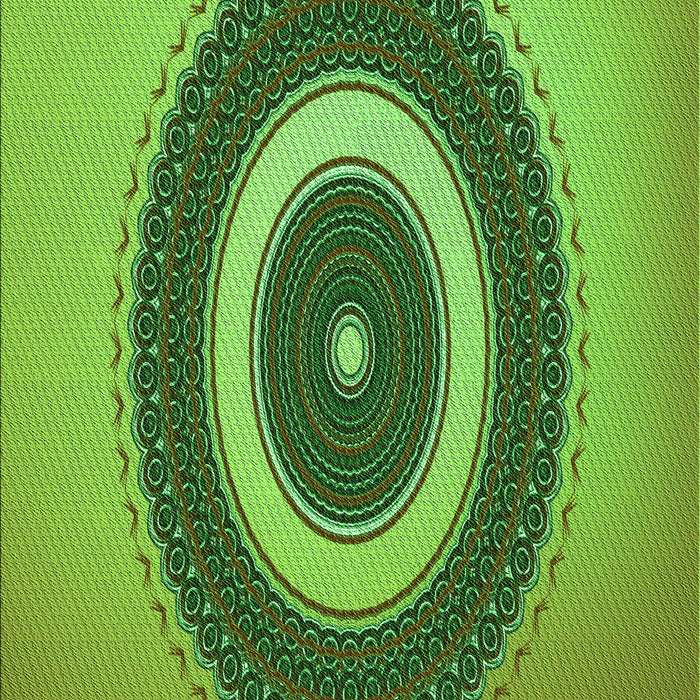 Patterned Green Rug, pat2147grn