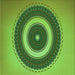Round Patterned Green Rug, pat2147grn