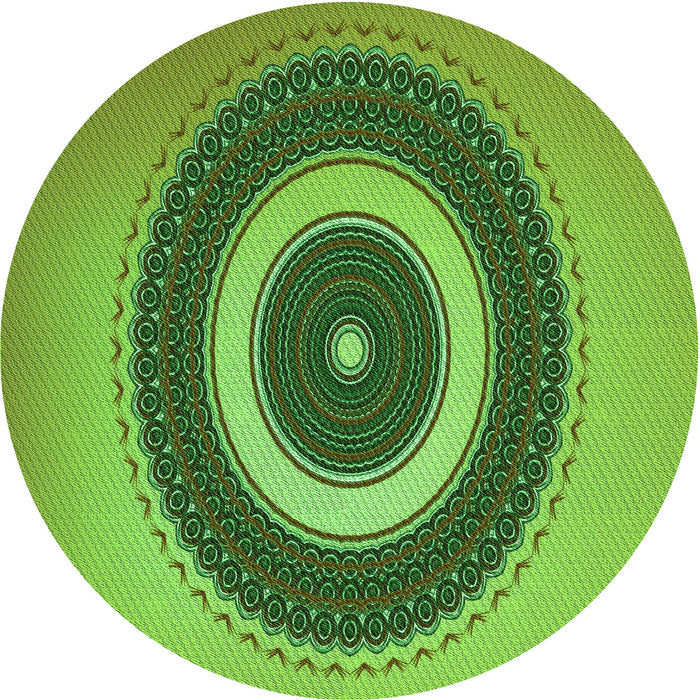 Square Machine Washable Transitional Green Rug in a Living Room, wshpat2147grn