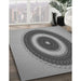 Patterned Gray Rug in Family Room, pat2147gry