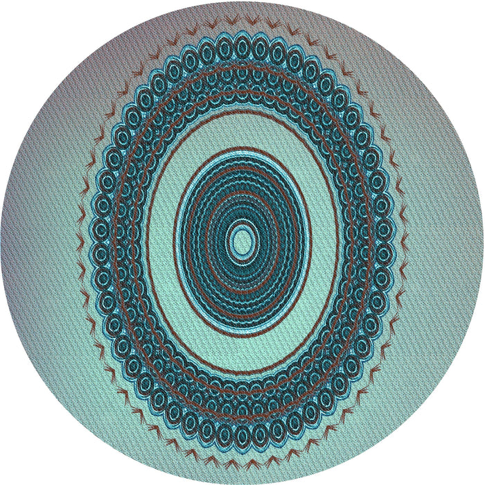 Square Patterned Northern Lights Blue Rug, pat2147lblu