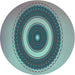 Square Patterned Northern Lights Blue Rug, pat2147lblu