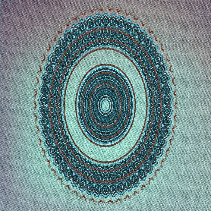 Round Machine Washable Transitional Northern Lights Blue Rug, wshpat2147lblu