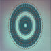 Round Patterned Northern Lights Blue Rug, pat2147lblu