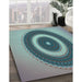 Machine Washable Transitional Northern Lights Blue Rug in a Family Room, wshpat2147lblu