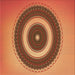 Round Patterned Orange Rug, pat2147org
