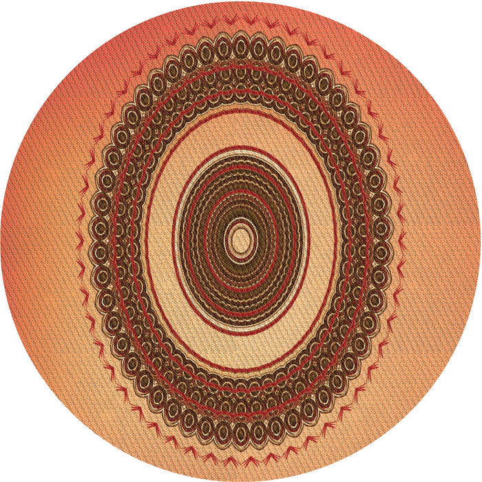 Square Patterned Orange Rug, pat2147org