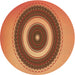 Square Patterned Orange Rug, pat2147org