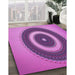 Machine Washable Transitional Purple Rug in a Family Room, wshpat2147pur